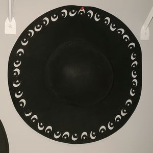 Witch Coven Astrological Moon Stars Goth Hat